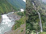 Rolwaling 01 06 Trek Singati To Suri Dhoban The trail from Singati took 35 minutes to reach a bridge and a small village on the far side, and another 25 minutes to reach the village of Suri Dhoban (1030m), passing a waterfall along the way.